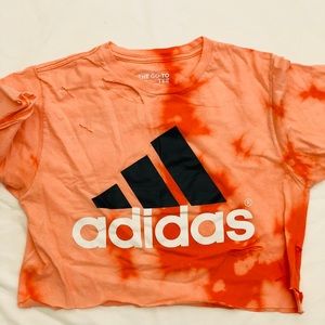 Orange destroyed Adidas crop top
100% cotton